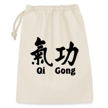 QI gong script with text horizontal - Gift Bag 30 x 45 cm - nature - Front