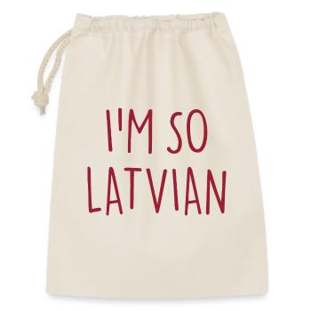 I'M SO LATVIAN Latvia Lettland - Gift Bag 30 x 45 cm - nature - Front