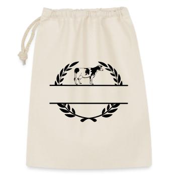 Monogramm der Milchkuh - Geschenkbeutel aus Baumwolle (30 x 45 cm) - Natur - Vorne