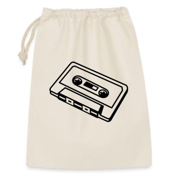 Retro Kassette – Old School Mixtape Musik Desig - Geschenkbeutel aus Baumwolle (30 x 45 cm) - Natur - Vorne