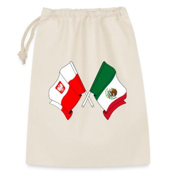 Flagge Polen, Flagge Mexiko - Geschenkbeutel aus Baumwolle (30 x 45 cm) - Natur - Vorne