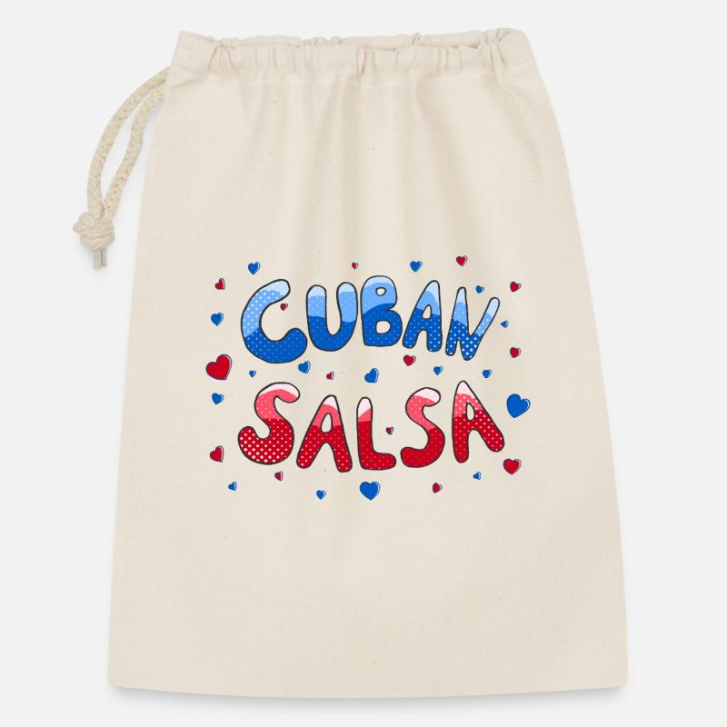 Salsa cubaine Rueda Timba Danse - Sac cadeau 30 x 45 cm - nature