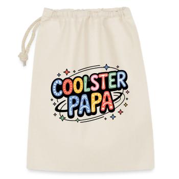 Coolster Papa bunte Retro-Buchstaben - Geschenkbeutel aus Baumwolle (30 x 45 cm) - Natur - Vorne