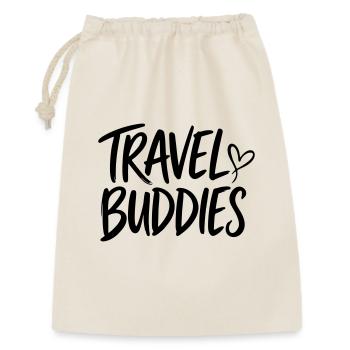 travel buddies - Geschenkbeutel aus Baumwolle (30 x 45 cm) - Natur - Vorne