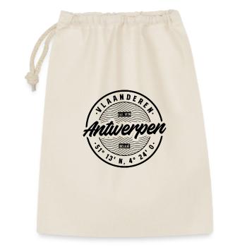 Badge rétro d’Anvers - Sac cadeau 30 x 45 cm - nature - Devant