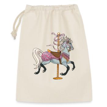 Cheval de carrousel - Sac cadeau 30 x 45 cm - nature - Devant