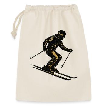 Skiing | Skier | Mountain - Gift Bag 30 x 45 cm - nature - Front