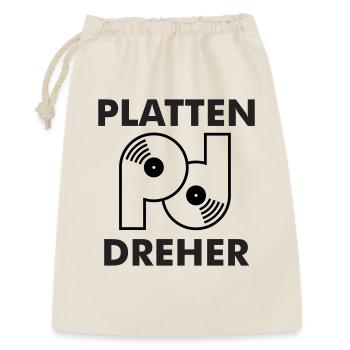 Plate turner logo with lettering - Gift Bag 30 x 45 cm - nature - Front