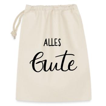 Alles Gute - Geschenkbeutel aus Baumwolle (30 x 45 cm) - Natur - Vorne