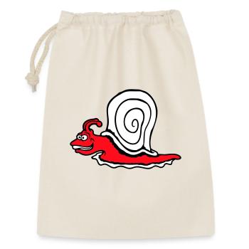 Escargot Fast Crawl Drôle Dessin animé Frénésie - Sac cadeau 30 x 45 cm - nature - Devant