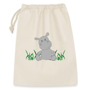 Hippopotamus on meadow - Gift Bag 30 x 45 cm - nature - Front