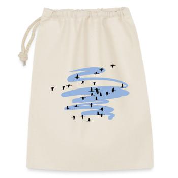 Grues d’oies sauvages Printemps - Sac cadeau 30 x 45 cm - nature - Devant