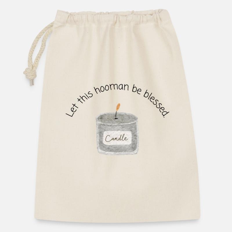 Let This Hooman Be Bl*ssed - Geschenkbeutel aus Baumwolle (30 x 45 cm) - Natur