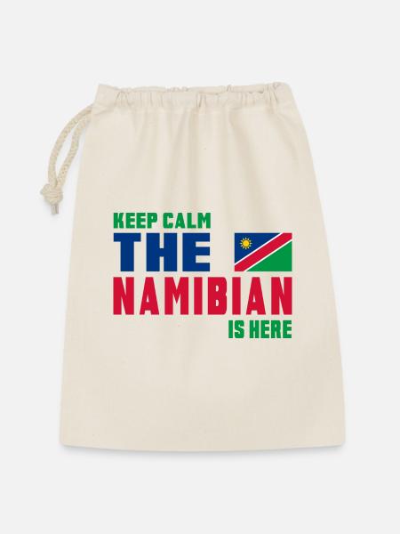 Keep Calm Namibia Flaggen Design - Geschenkbeutel aus Baumwolle (30 x 45 cm) - Natur