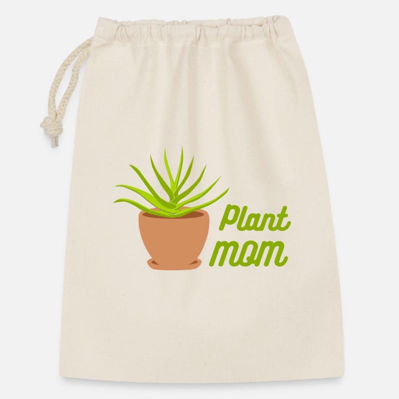 Pflanze Mama Aloe Topf Illustration - Geschenkbeutel aus Baumwolle (30 x 45 cm) - Natur