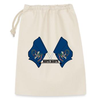 wee flags text NORTH DAKOTA - Gift Bag 30 x 45 cm - nature - Front