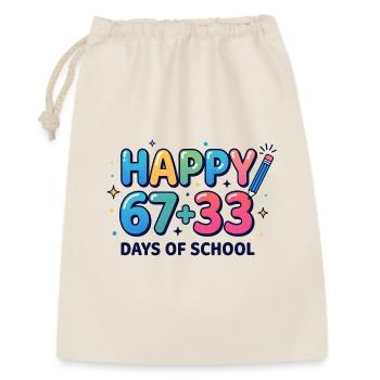 Bonne équation de maths scolaire des 100 jours - Sac cadeau 30 x 45 cm - nature - Devant