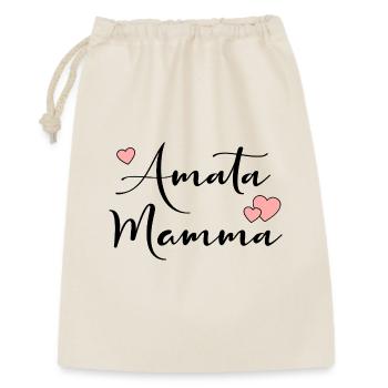 Italien Geliebte Mama - Geschenkbeutel aus Baumwolle (30 x 45 cm) - Natur - Vorne