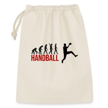 Evolution Handball - Geschenkbeutel aus Baumwolle (30 x 45 cm) - Natur - Vorne