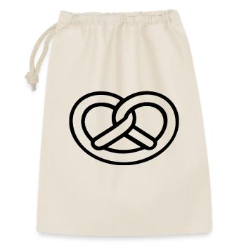 Motif de bretzels minimalistes - Sac cadeau 30 x 45 cm - nature - Devant