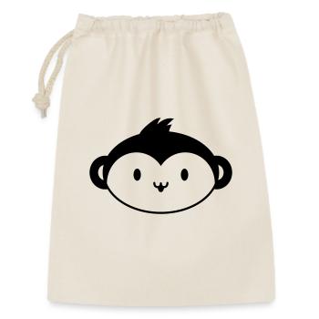 Monkey Queen – Crown Jungle Animal Motif Funny - Gift Bag 30 x 45 cm - nature - Front