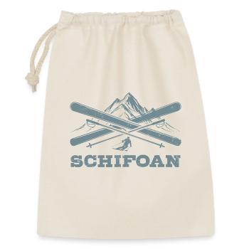 Schifoan | Après Ski, Wintersport, Skiurlaub - Geschenkbeutel aus Baumwolle (30 x 45 cm) - Natur - Vorne