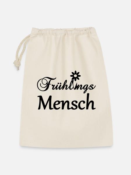 Frühlingsmensch Geschenk - Geschenkbeutel aus Baumwolle (30 x 45 cm) - Natur