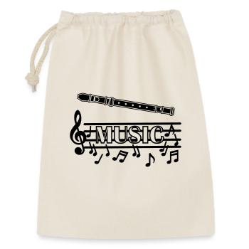 Recorder music logo - Gift Bag 30 x 45 cm - nature - Front