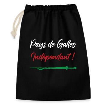 Pays de Galles Indépendant ! Perceval - Sac cadeau 30 x 45 cm - noir - Devant
