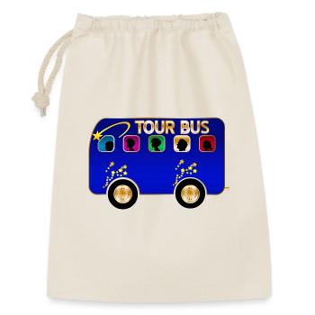 Tour Bus Silhouette Burst on Blue - Gift Bag 30 x 45 cm - nature - Front