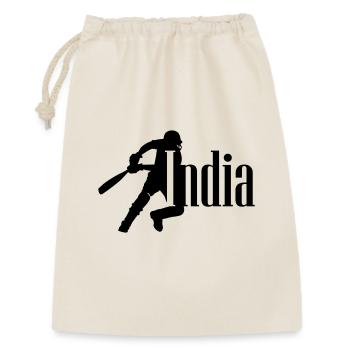 Indien Cricket - Geschenkbeutel aus Baumwolle (30 x 45 cm) - Natur - Vorne