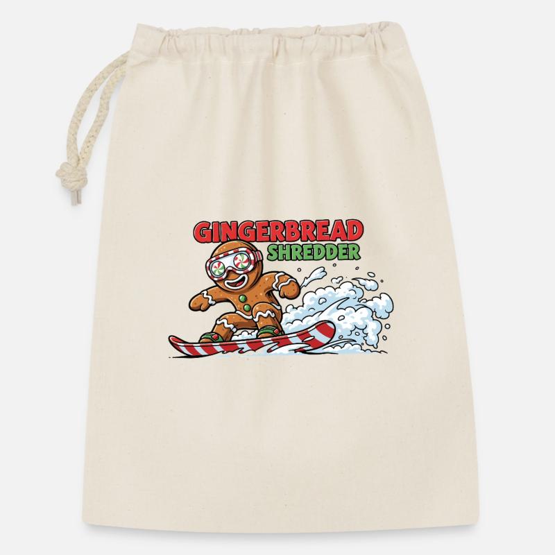 Snowboard Cookie - Gift Bag 30 x 45 cm - nature
