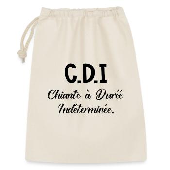 CDI humour Chiante - Cadeau femme drôle - Sac cadeau 30 x 45 cm - nature - Devant