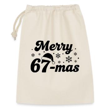 Merry 67-mas - Gift Bag 30 x 45 cm - nature - Front