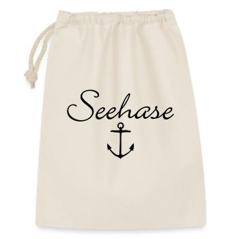Seehase Anker Bodensee Design - Geschenkbeutel aus Baumwolle (30 x 45 cm) - Natur - Vorne