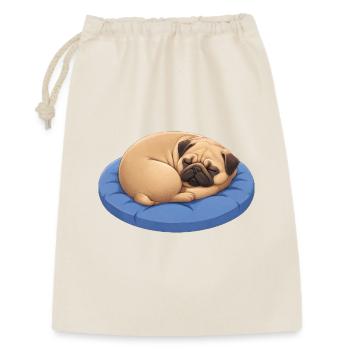 Süßer Mops Cartoon Hund Kuscheln Ausruhen - Geschenkbeutel aus Baumwolle (30 x 45 cm) - Natur - Vorne