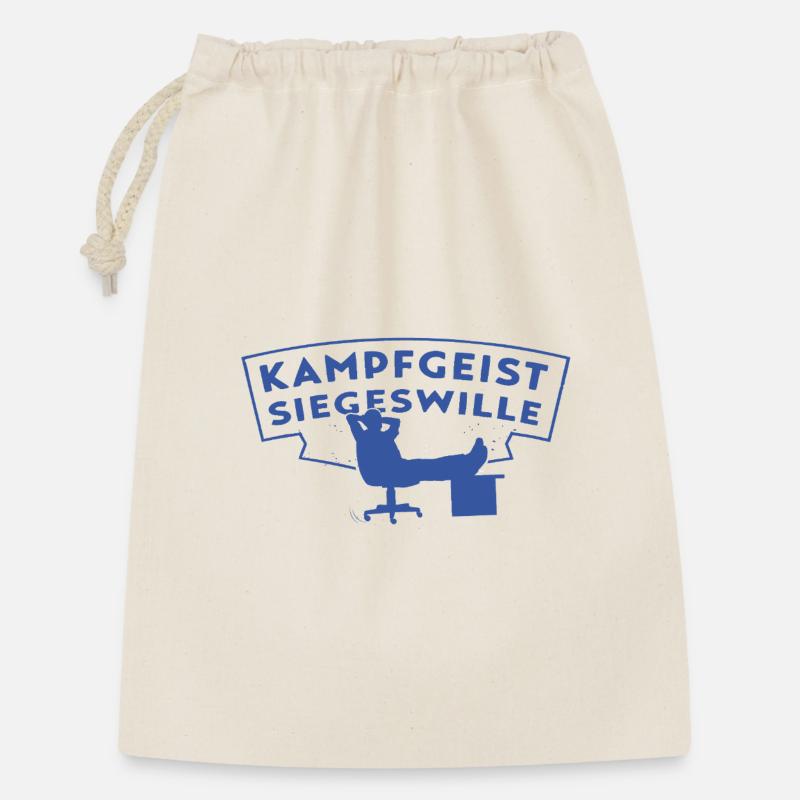 Kampfgeist Siegeswille - Chef im Hocker - Geschenkbeutel aus Baumwolle (30 x 45 cm) - Natur