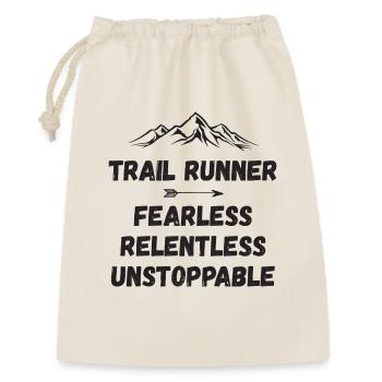 Coureur de trail - Intrépide. Implacable. Imparable. - Sac cadeau 30 x 45 cm - nature - Devant