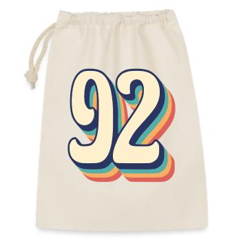 Vintage Retro T-Shirt Number 92 Ninety Two - Gift Bag 30 x 45 cm - nature - Front