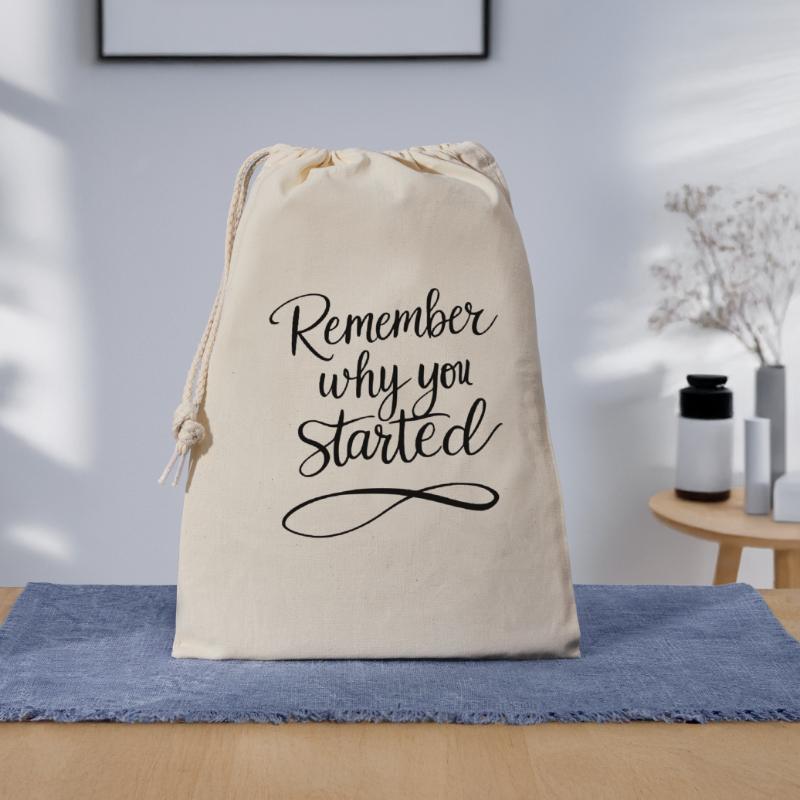 Typography: Remember why you started - Motivation Gift Bag 30 x 45 cm
