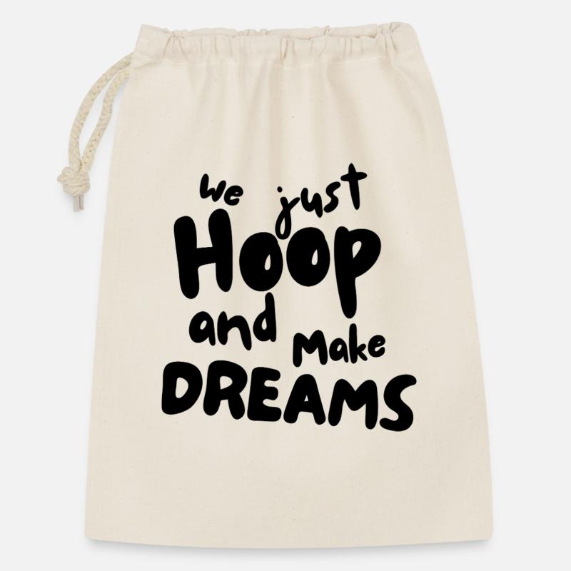 We just Hoop and make Dreams white - Gift Bag 30 x 45 cm - nature