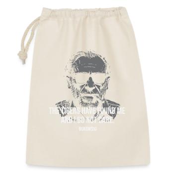 Bukowski-Dichterporträt mit fettem Zitat - Geschenkbeutel aus Baumwolle (30 x 45 cm) - Natur - Vorne