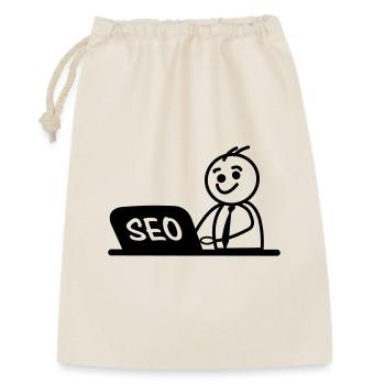 Arbeit Laptop SEO - Geschenkbeutel aus Baumwolle (30 x 45 cm) - Natur - Vorne