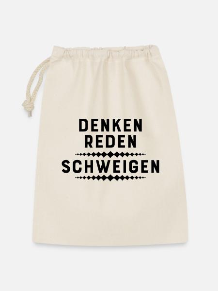 Lustige Sprüche - Geschenkbeutel aus Baumwolle (30 x 45 cm) - Natur