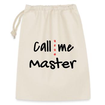 Master 2026 Abschluss Promotion Sponsion - Geschenkbeutel aus Baumwolle (30 x 45 cm) - Natur - Vorne