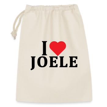 nom du t-shirt J’aime Joele idée cadeau t-shirt - Sac cadeau 30 x 45 cm - nature - Devant