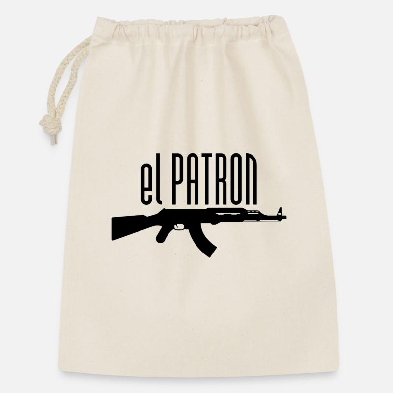 El Patron – Der Chef Look - Geschenkbeutel aus Baumwolle (30 x 45 cm) - Natur