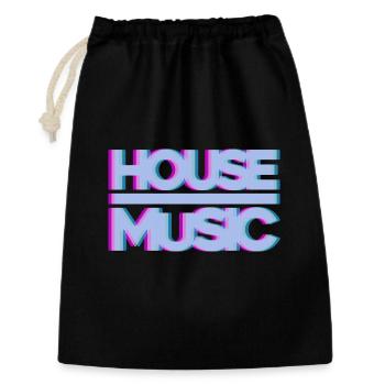 House Music EDM Glow - Gift Bag 30 x 45 cm - black - Front
