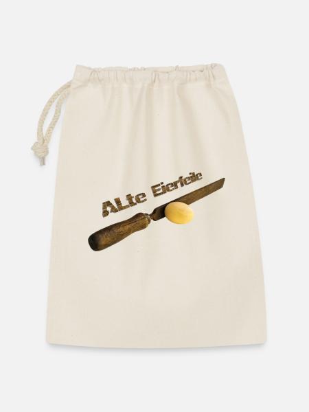 Alte Eierfeile - Geschenkbeutel aus Baumwolle (30 x 45 cm) - Natur