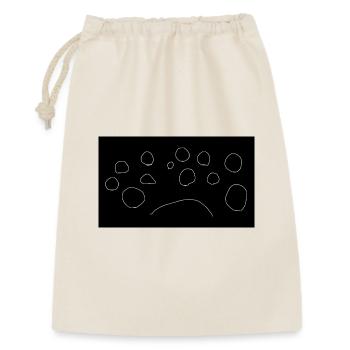 Minimaler Pfotenabdruck Schwarz - Geschenkbeutel aus Baumwolle (30 x 45 cm) - Natur - Vorne